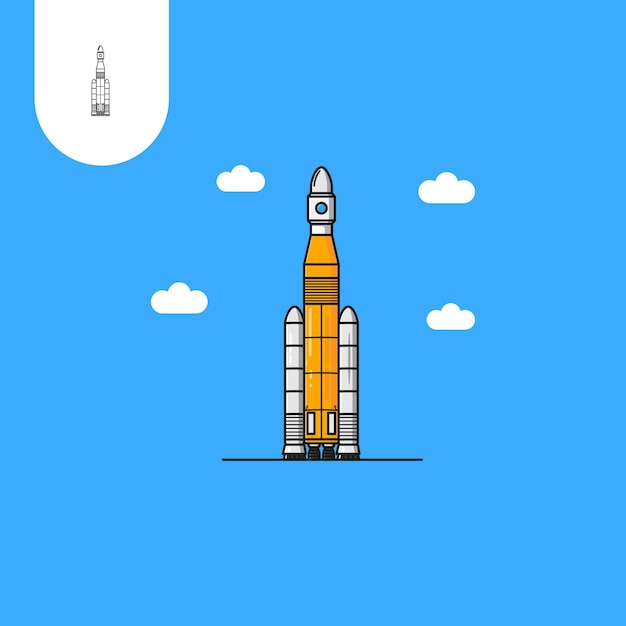 Fusée De La Navette Spatiale Utilisation Parfaite Pour L'icône De Conception De Modèles Web Ui Ux Etc.