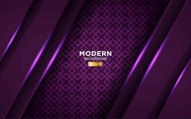 Futur fond violet abstrait moderne avec une ligne de lumière violette géométrique.