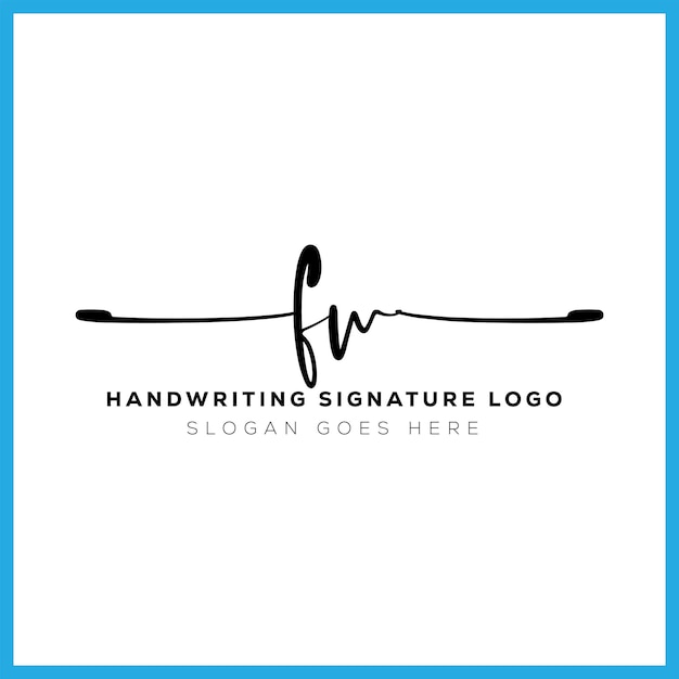 FW conception de logo de signature à la main FW lettre immobilier beauté photographie lettre logo