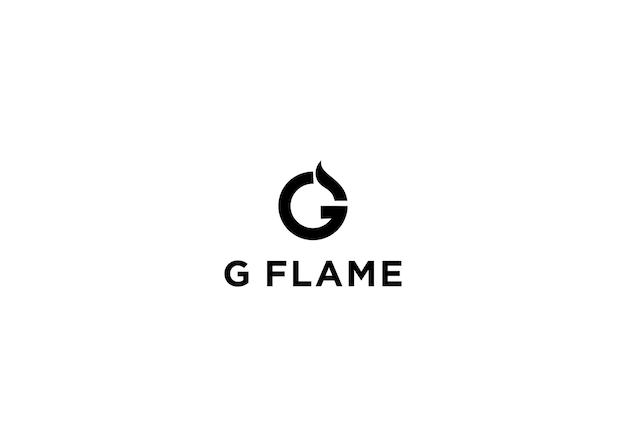 G Flamme Logo Design Illustration Vectorielle