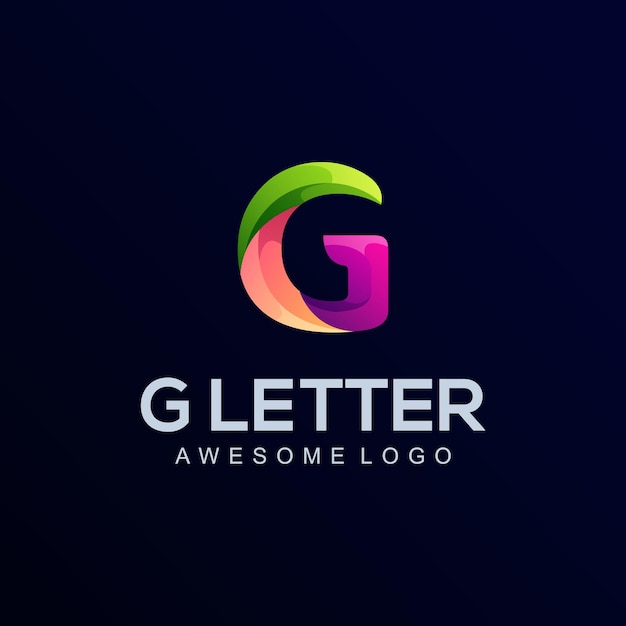 G Logo Lettre Initiale Dégradé Coloré