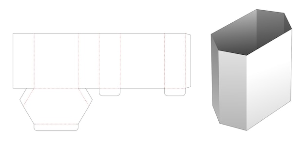 Gabarit de découpe de boîte fixe de forme hexagonale