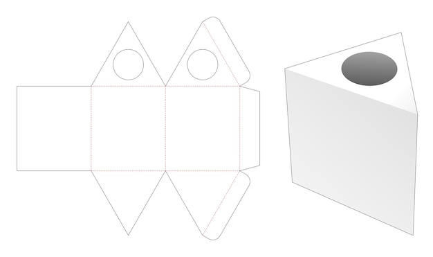 Gabarit De Découpe De Boîte à Mouchoirs De Forme Triangulaire