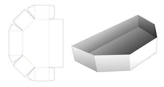 Plateau De Forme Octogonale Gabarit Découpé Emballage Coupe Vide