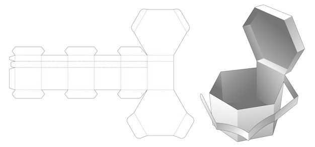 Gabarit Découpé à L'emporte-pièce Pour Boîte Hexagonale