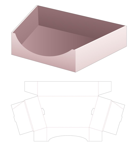 Gabarit De Découpe Pour Plateau Trapézoïdal En Carton