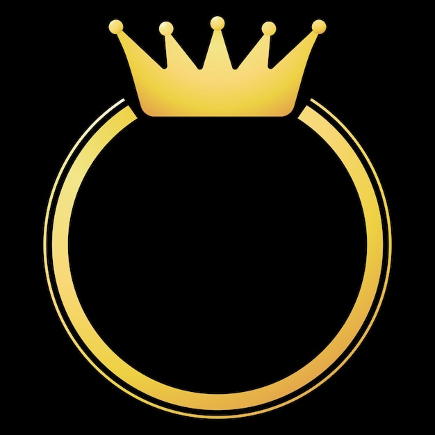 Gagnant d'or minimal simple prix couronne étiquette timbre conception illustration vectorielle