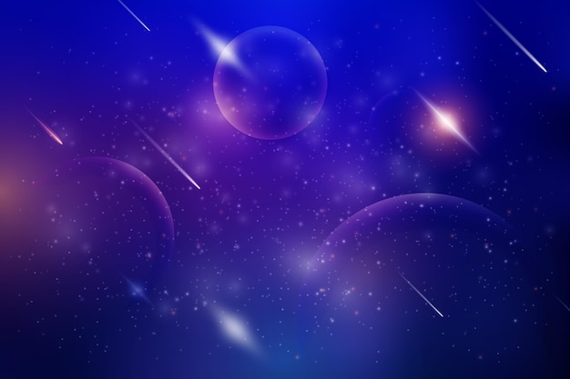 Galaxie dégradée avec fond d'étoiles