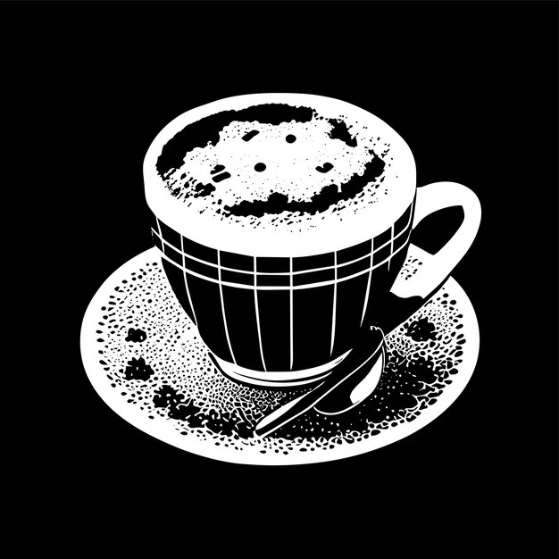 Vecteur galaxie à l'intérieur d'une tasse de thé dessin animé dessiné à la main autocollant icône concept illustration isolée