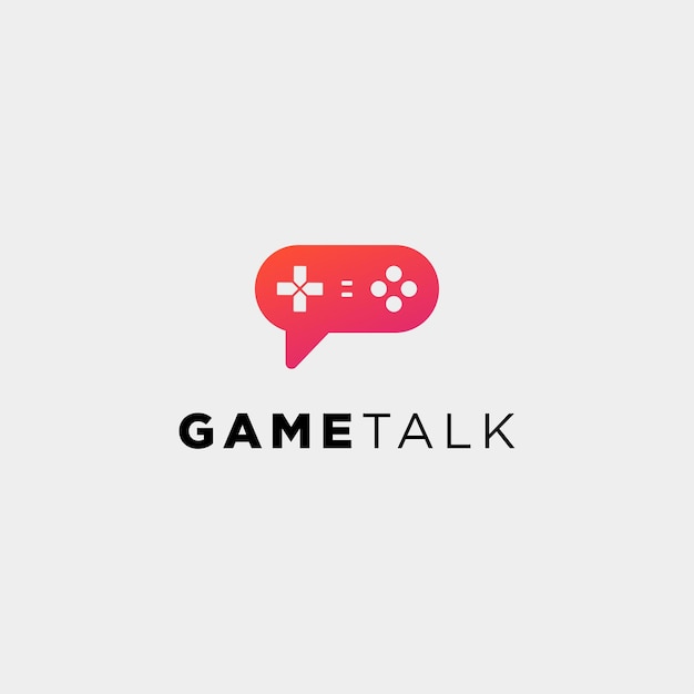 Game Talk Logo Design Template Vector Illustration Icône élément - Vecteur