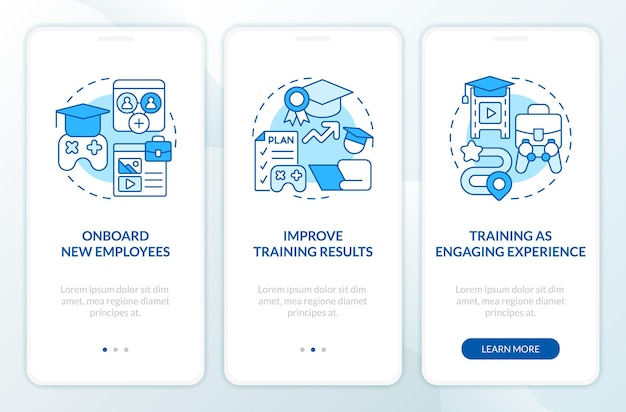 Gamification Dans L'écran Bleu De L'application Mobile D'intégration De La Formation En Entreprise