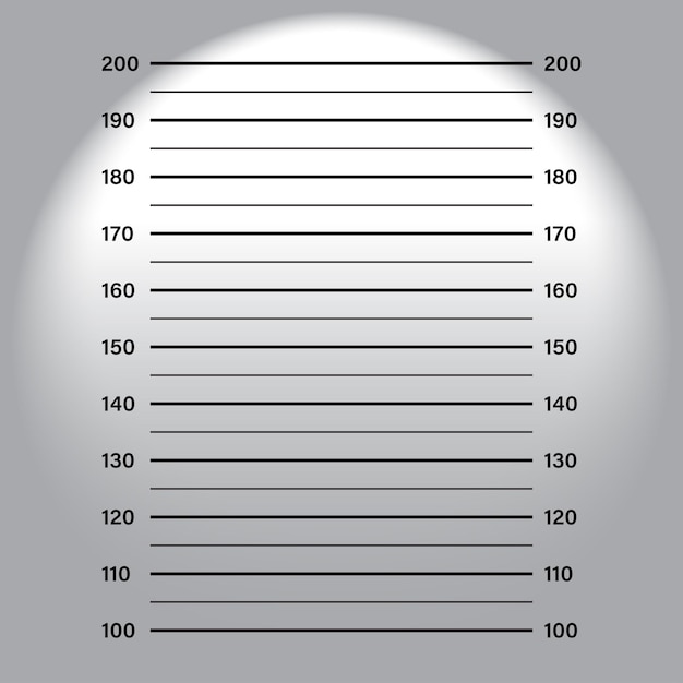 Gamme De Police Blanche Ou Arrière-plan Vectoriel Mugshot