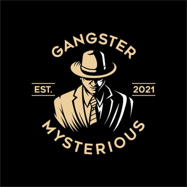 Gangster Mystérieux Mafia Logo