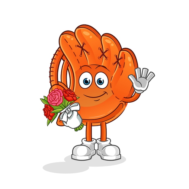 Gant De Baseball Avec Mascotte De Bouquet