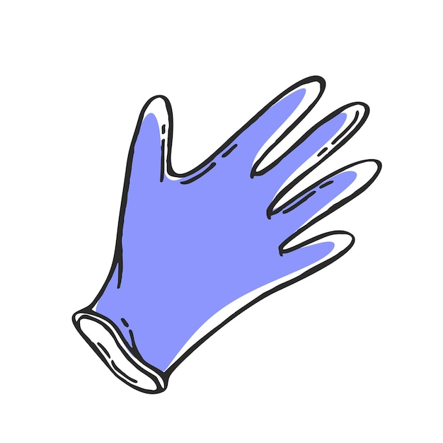 Vecteur gant en latex dispositif pharmaceutique médical dispositifs médicaux vecteur dessiné à la main