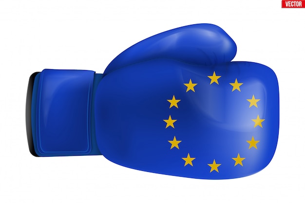 Gants De Boxe Avec Drapeau De L'ue