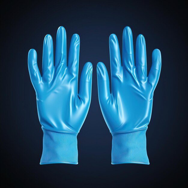 Vecteur gants de couleur bleue vecteur plat fond blanc isolé h