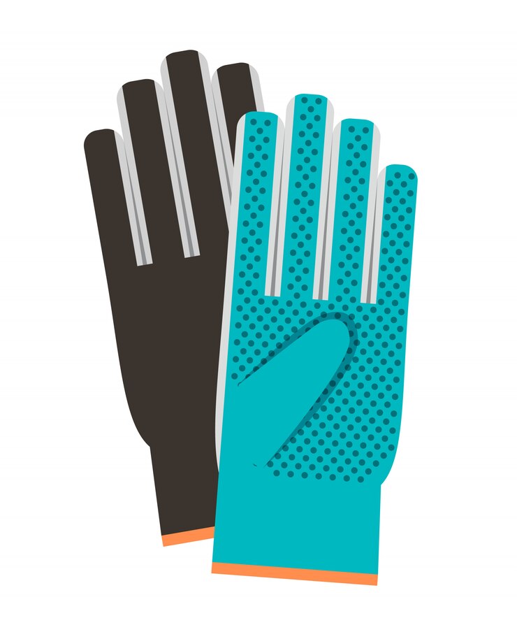 Vecteur gants icône colorée sur blanc
