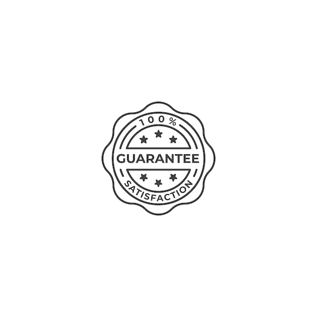 Garantir 100% De Satisfaction. Modèle D'icône De Logo Vectoriel