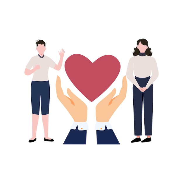 Un garçon et une fille travaillent pour une association caritative
