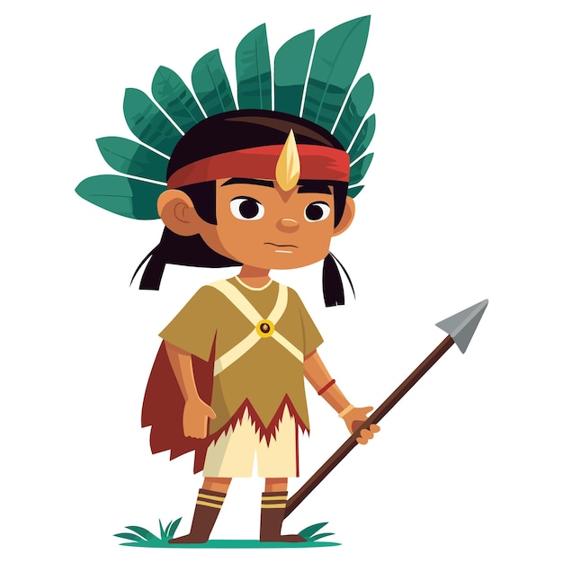 Garçon indien d'Amérique du Sud et du Nord costume national des peuples autochtones d'amérique