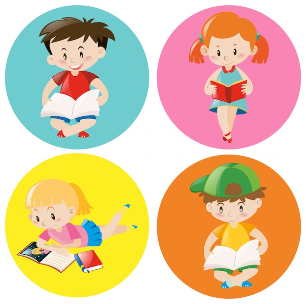 Sticker Livre de lecture fille 