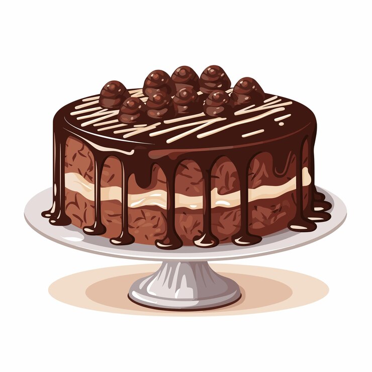 Vecteur gâteau d'anniversaire de dessin animé avec des bougies illustration vectorielle