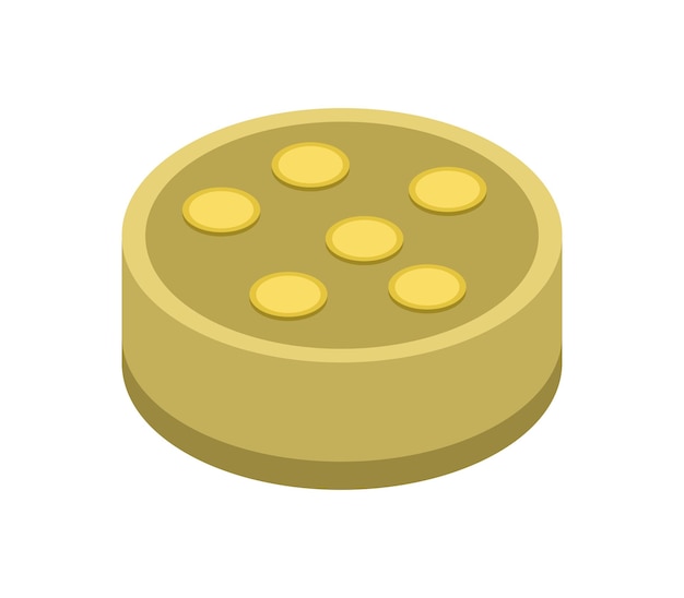 Gâteau aux abricots isométrique