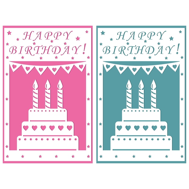 Vecteur gâteau de carte de vacances avec une bougie de noël ou un muffin de pâques pour l'illustration vectorielle anniversaire