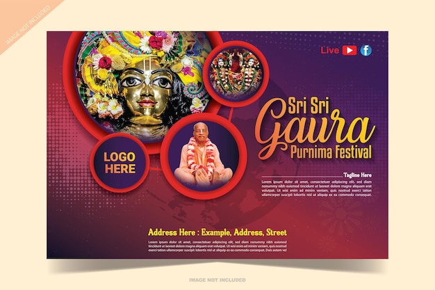 Vecteur gaura purnima est un festival traditionnel hindou.