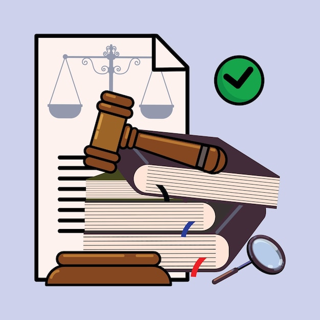 Gavel icône vecteur droit et symbole de marteau du juge marteau d'enchère isolé sur fond blanc