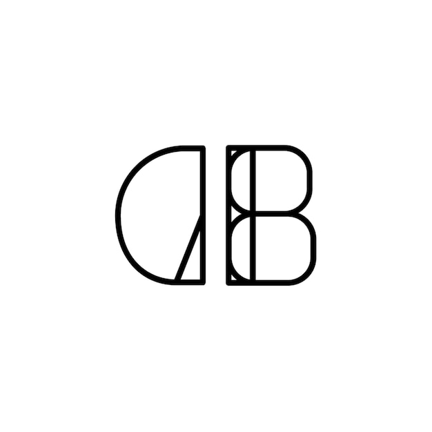 GB monogramme logo design lettre texte nom symbole monochrome logotype alphabet caractère simple logo