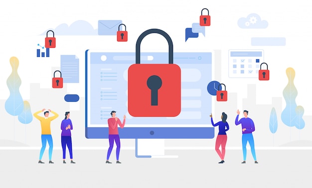 GDPR. Règlement général sur la protection des données. Accès refusé. illustration