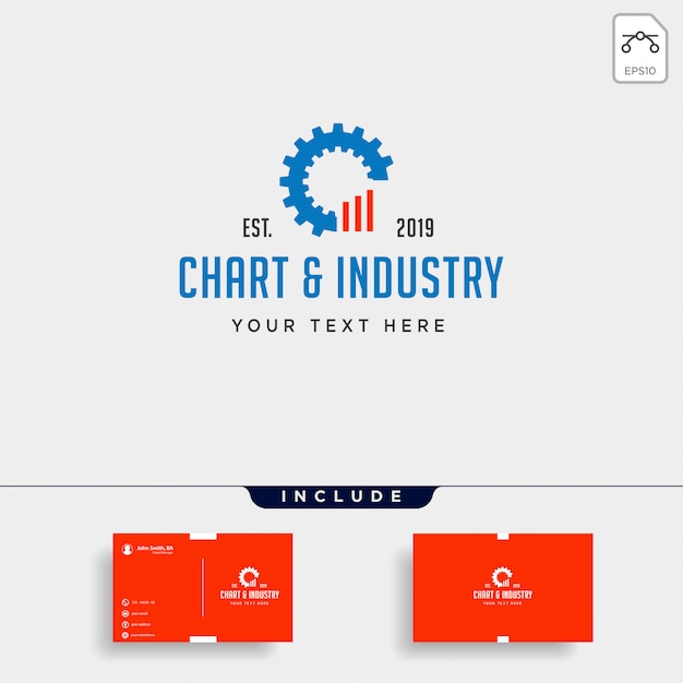 Vecteur gear chart logo design élément comptable icône vecteur comptabilité industrielle isolé