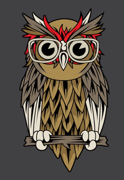 Vecteur geek owl