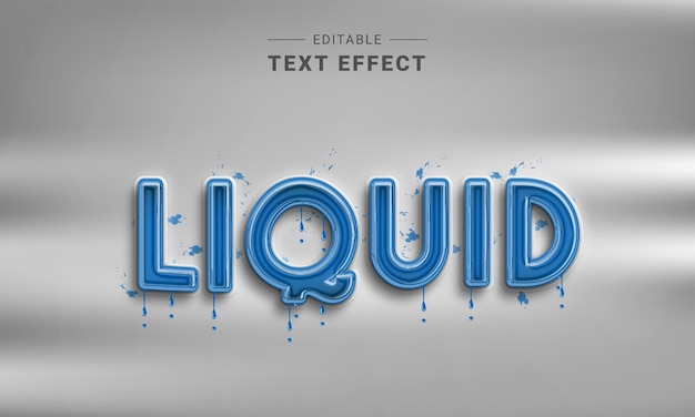 Vecteur générateur d'effets de texte liquide