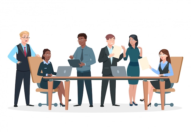 Gens d'affaires au bureau