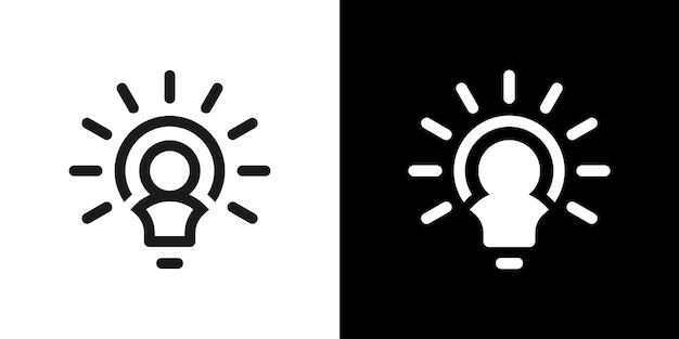 Les gens créatifs conçoivent l'icône illustration vectorielle de l'ampoule