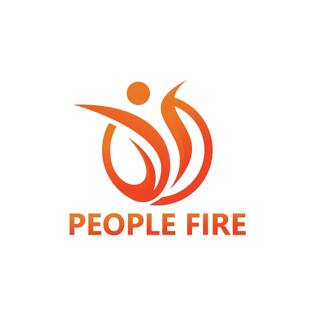 Les Gens Feu Logo Template Design Vecteur, Emblème, Design Concept, Symbole Créatif, Icône