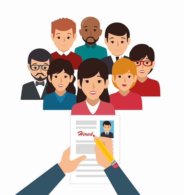 gens, groupe, avatar, caractère, vecteur, illustration, conception