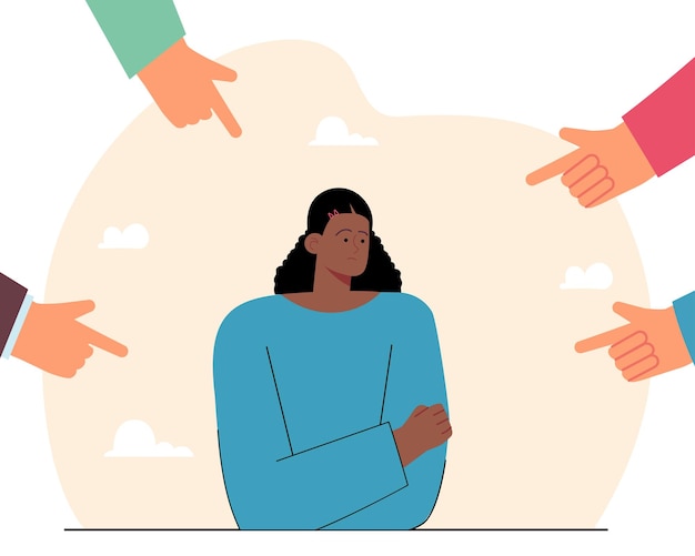 Les gens réprimandant la femme