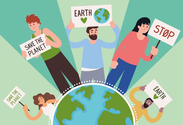 Les gens sauvent la planète