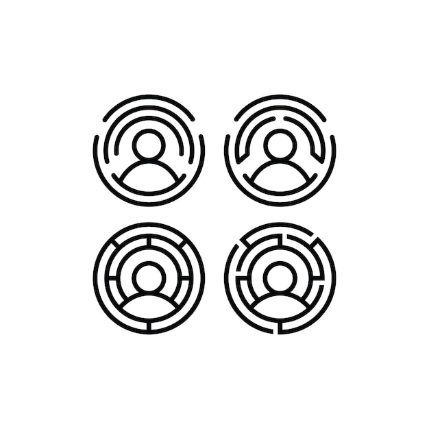 Gens, Vecteur, Modèle, Logo, Icône