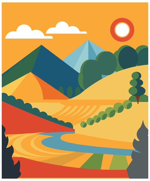 géométrie de la nature paysage