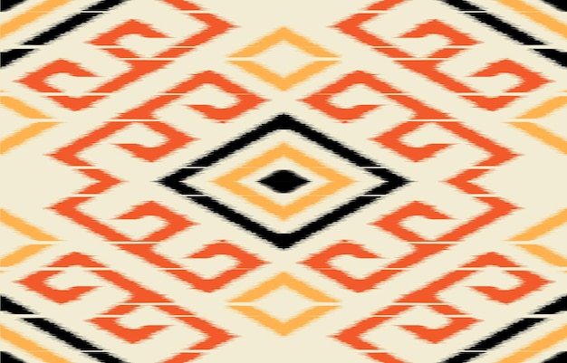 Géométrique Ethnique Vintage Texture Vecteur Art Design Textile Mode Modèle Ligne Ikat Sans Soudure