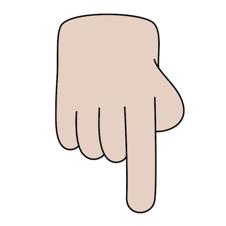 Vecteur geste de la main de bande dessinée geste des bras humains dans le style de doodle pose de la main
