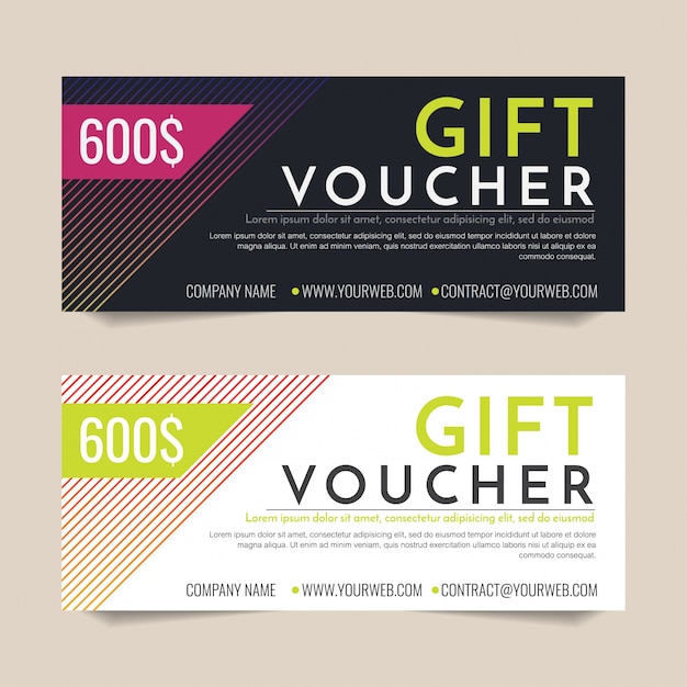 Vecteur gift voucher vector background for banner