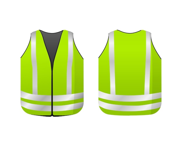 Gilet lumineux vert Uniforme réfléchissant à rayures blanches
