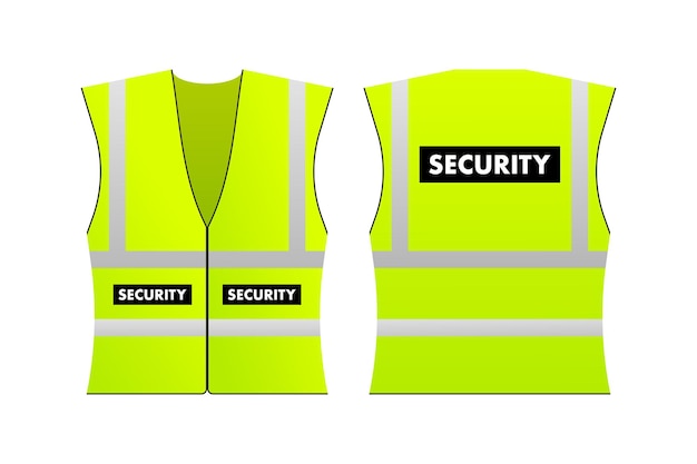 Gilet De Sécurité Réfléchissant Jaune Pour Les Personnes Sûreté De Sécurité Illustration De Stock Vectoriel