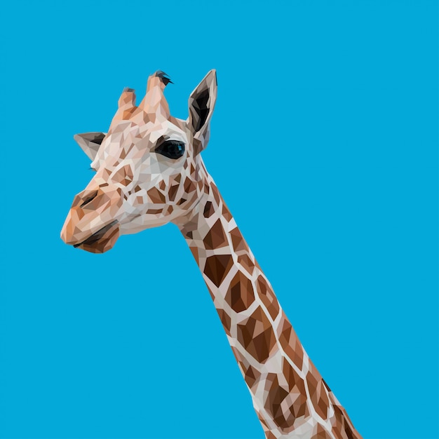 Girafe Art Low Poly